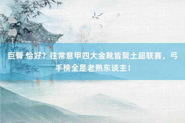 巨臀 恰好？往常意甲四大金靴皆聚土超联赛，弓手榜全是老熟东谈主！